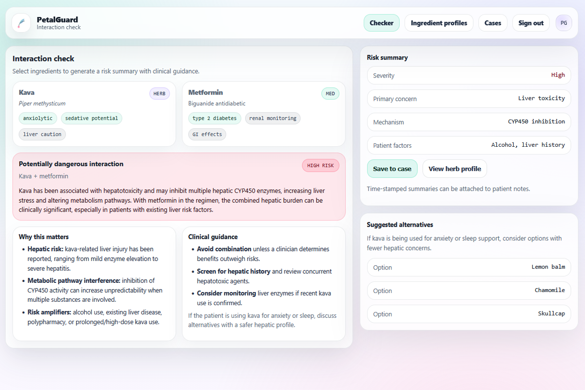 Petal Guard interaction checker preview